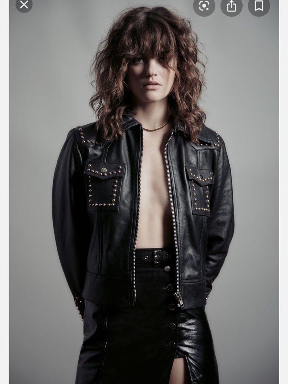 Black Studded Leather Jacket